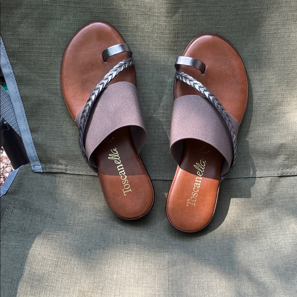 Toscanella Women's Brown Leather Sandals